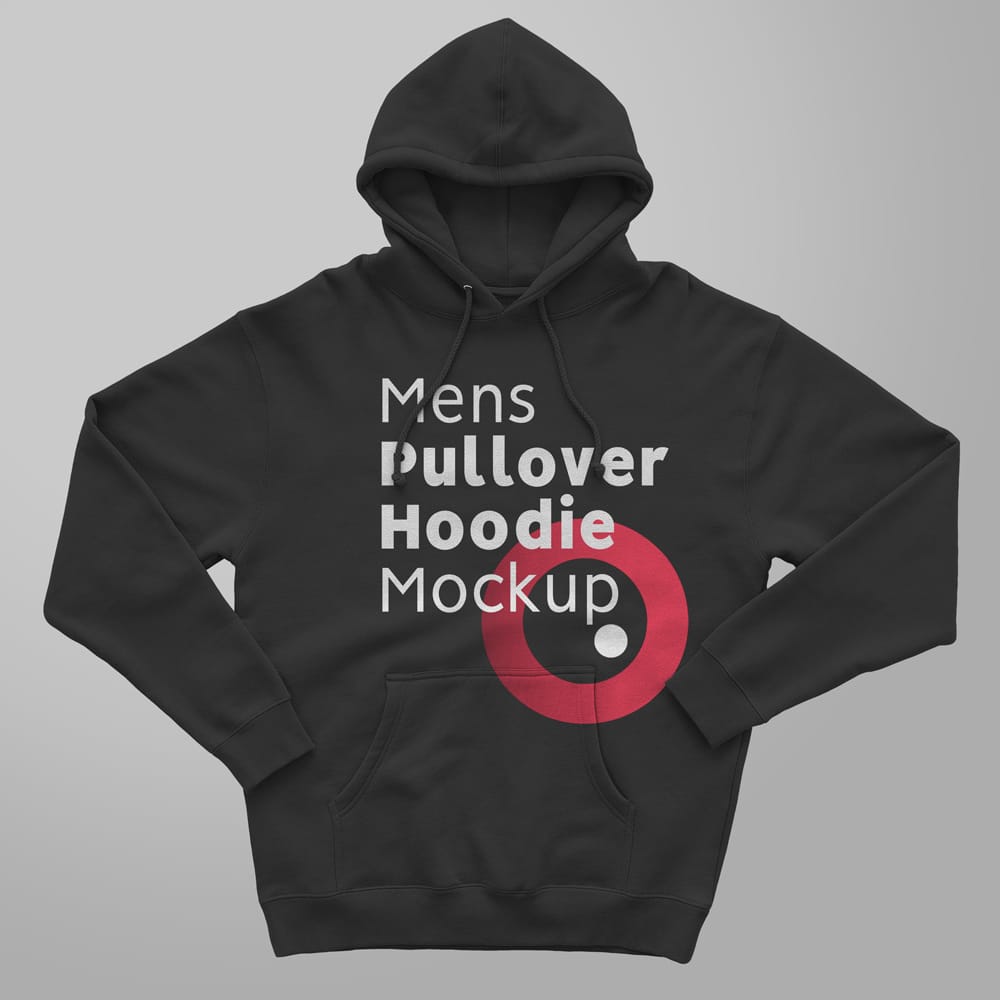 Free Men’s Pullover Hoodie Mockup PSD