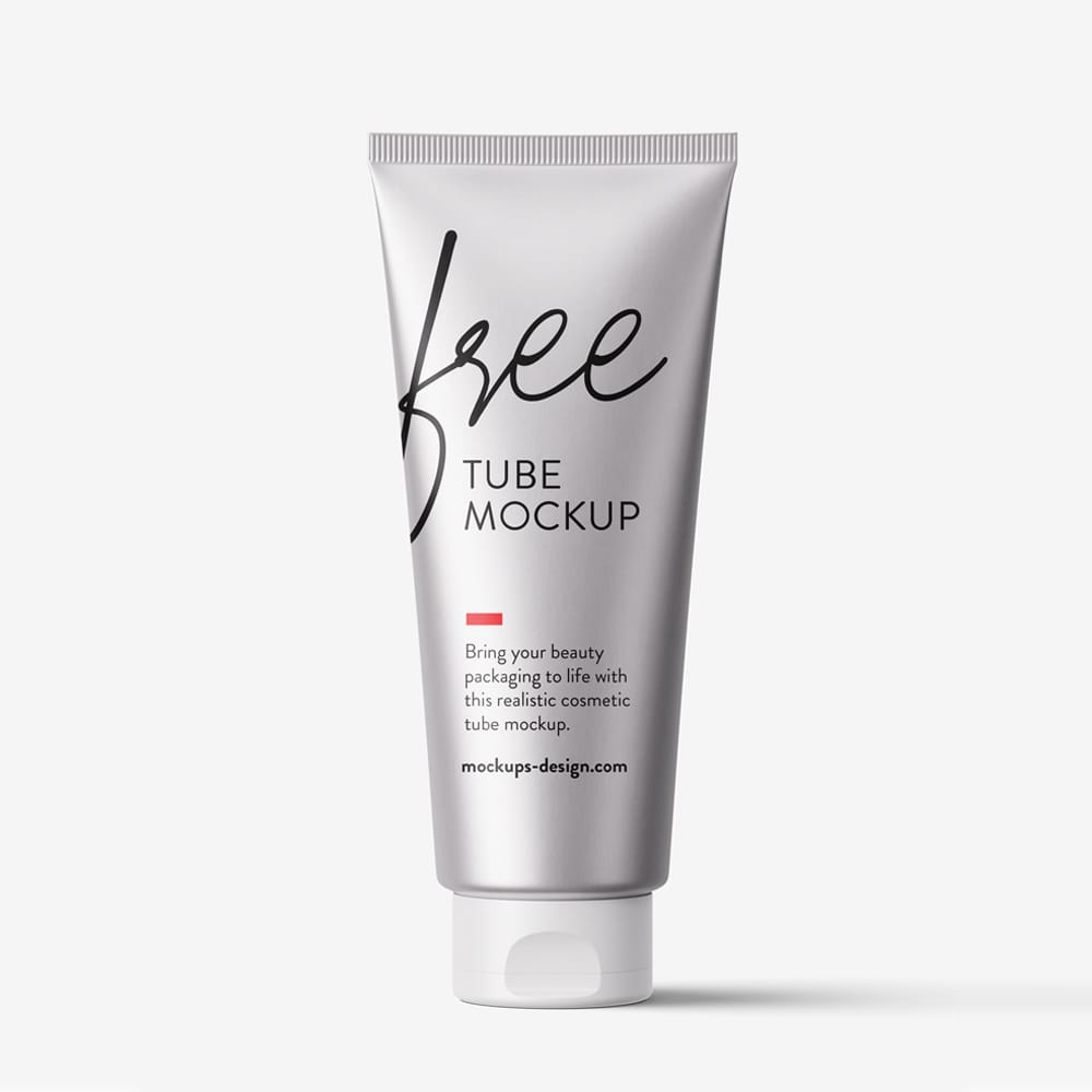 Free Metallic Tube Mockup PSD