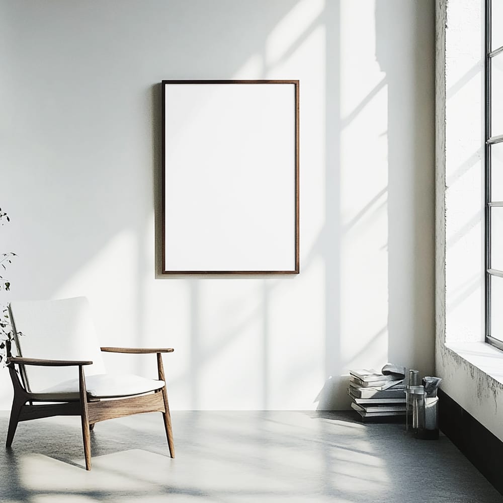 Free Minimalist Indoor Frame Mockup PSD