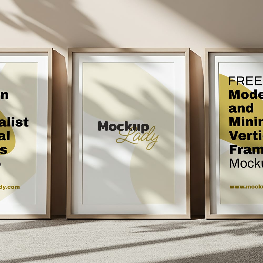 Free Modern and Minimalist Vertical Frames PSD