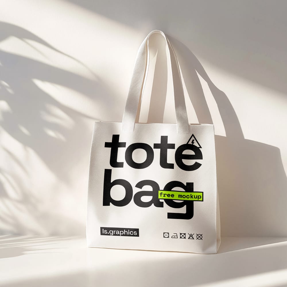 Free Photorealistic Tote Bag Mockup Design PSD