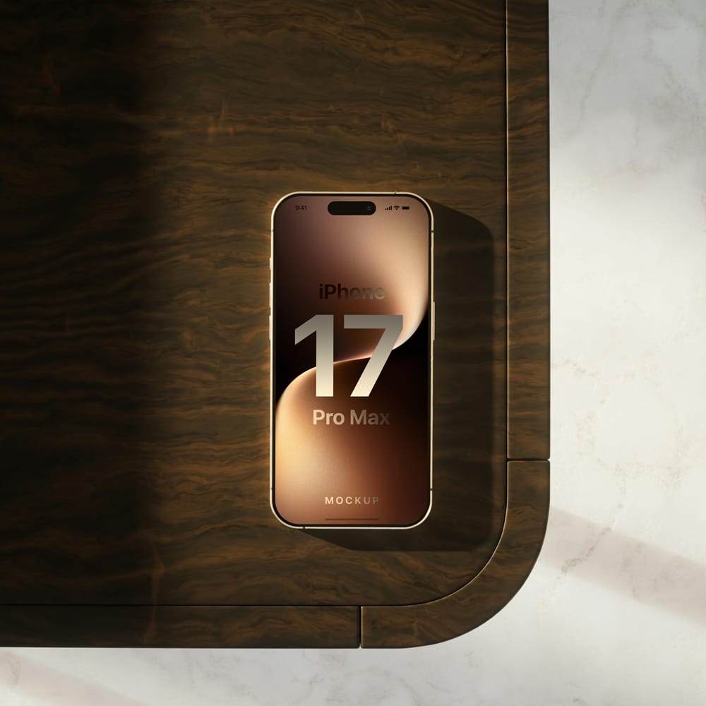 Free iPhone 17 Pro Max Mockup PSD