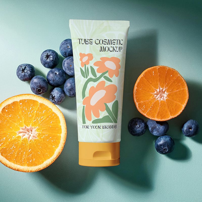 Fruit Tube Cosmetic Mockup PSD