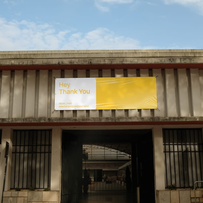 Horizontal Banner Mockup PSD