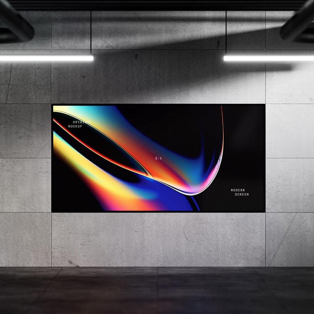 Horizontal Screen Display Mockup