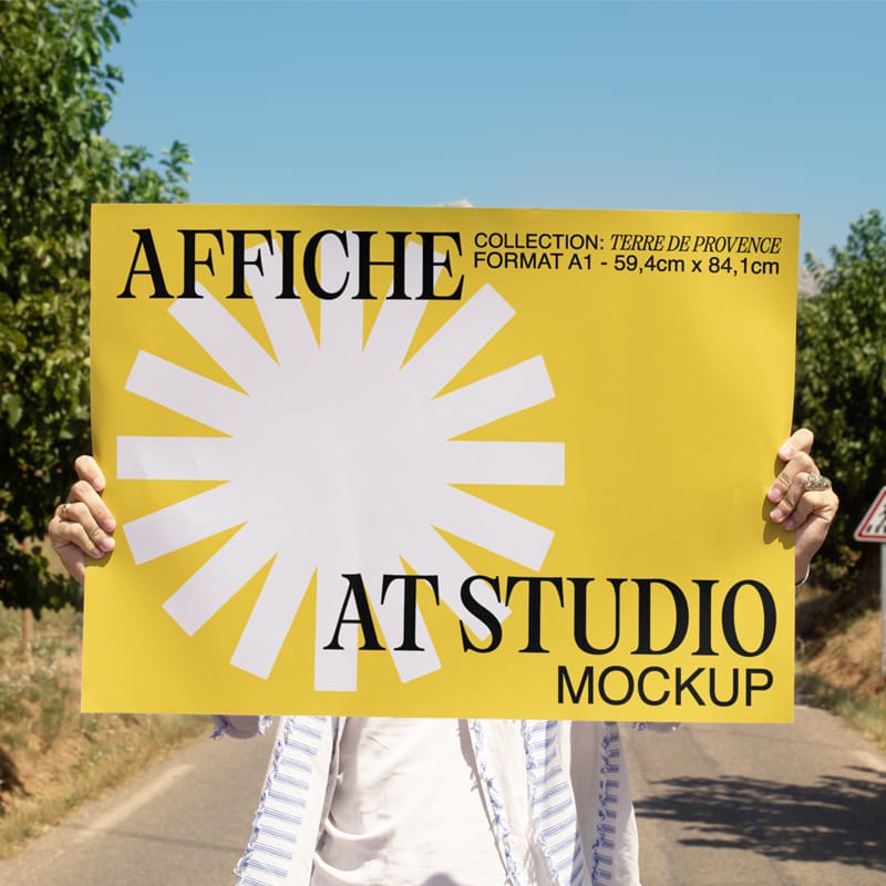 Landscape Poster Mockup PSD