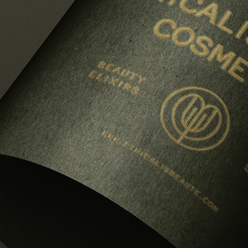 Logo Design On Rolled Paper Mockup PSD