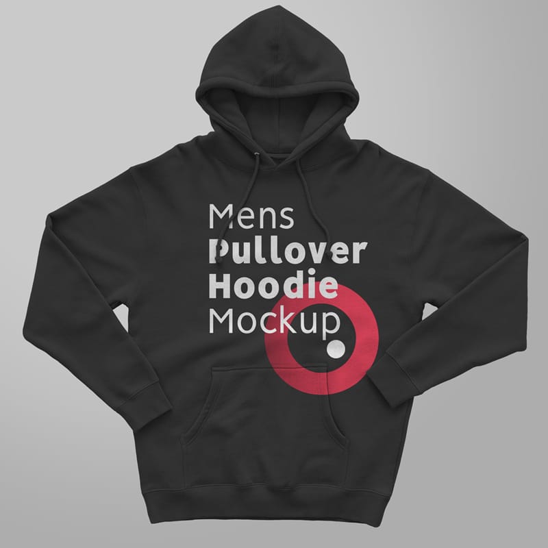 Men’s Pullover Hoodie Mockup PSD