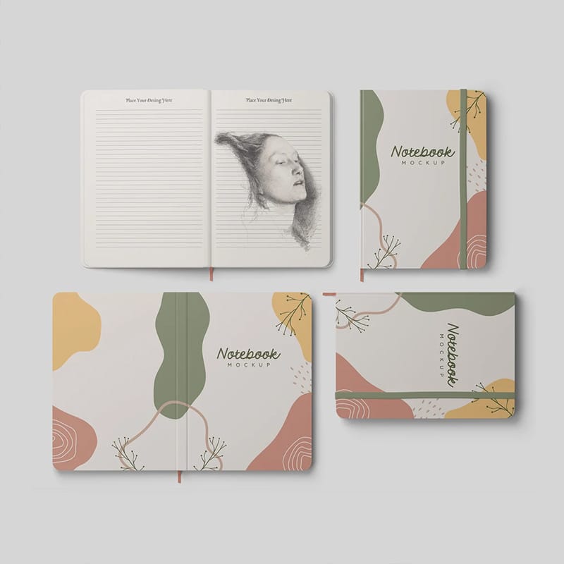 Notebook Mockup Kit PSD