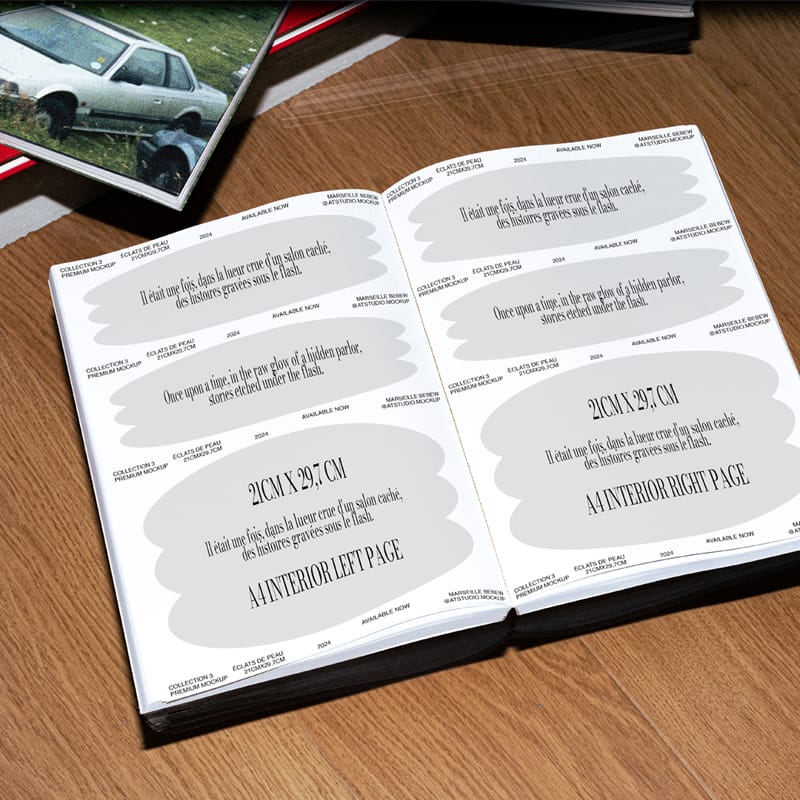 Open Book Mockup Template PSD