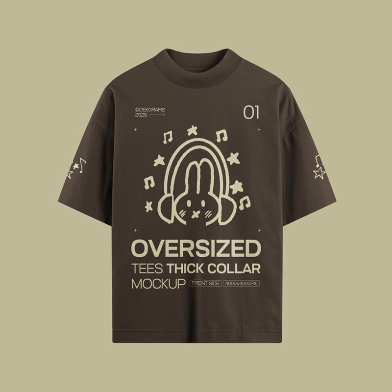 Oversized Tees Mockup PSD