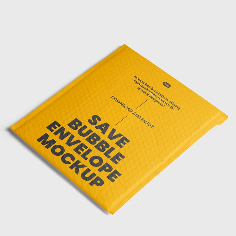 Perspective Bubble Envelope Mockup PSD
