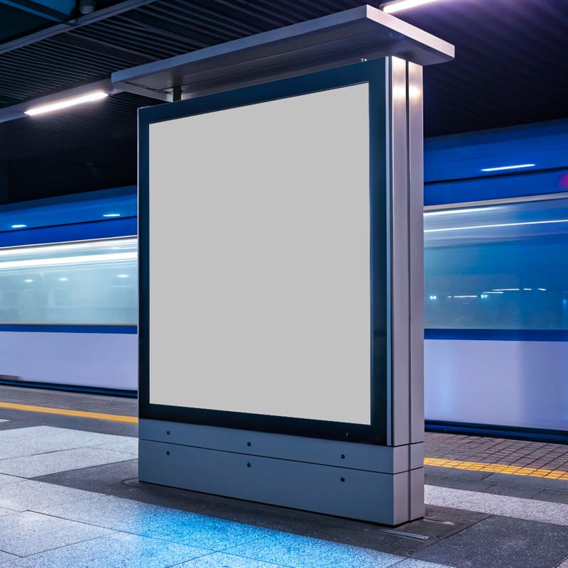 Photorealistic City Billboard Mockup PSD