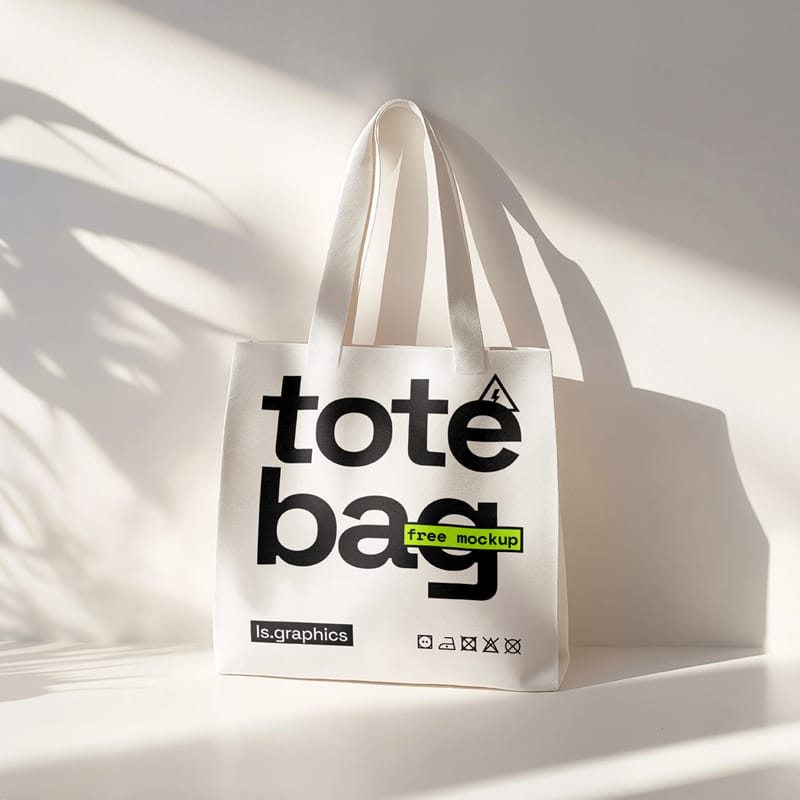 Photorealistic Tote Bag Mockup Design PSD