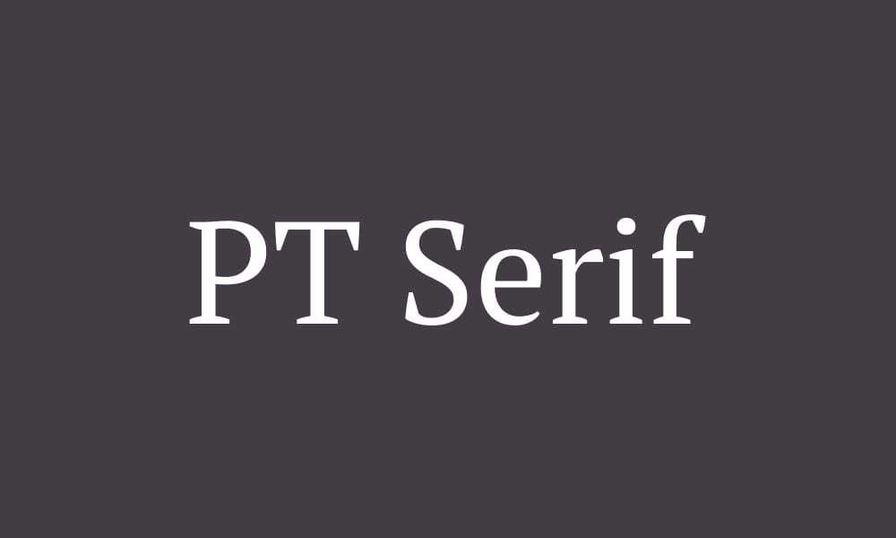 Pt Serif Font