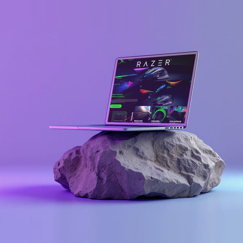 Realistic Mackbook Mockup PSD