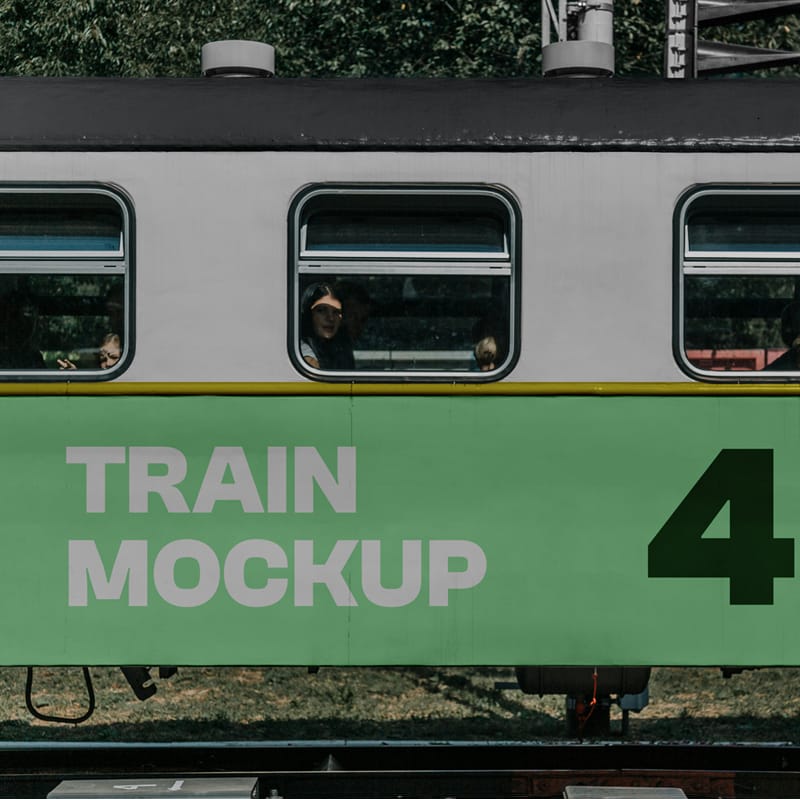 Train Mockup PSD