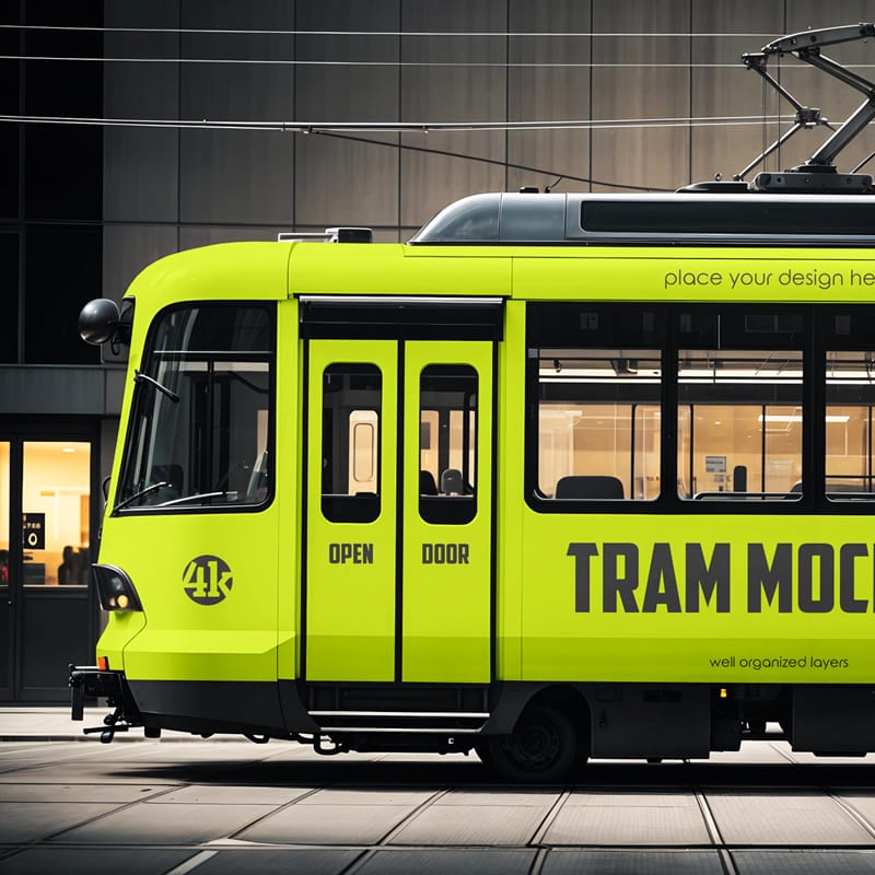Tram Mockup PSD