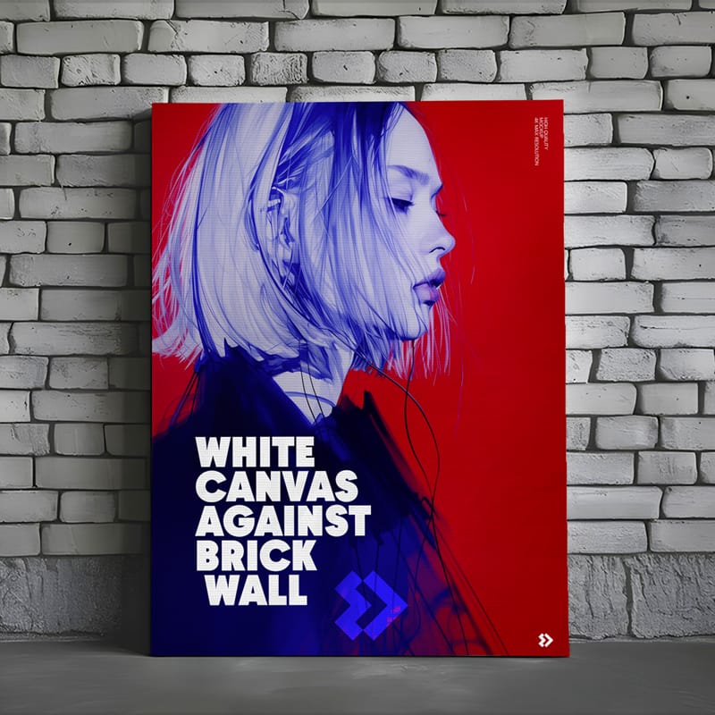 White Canvas Mockup PSD