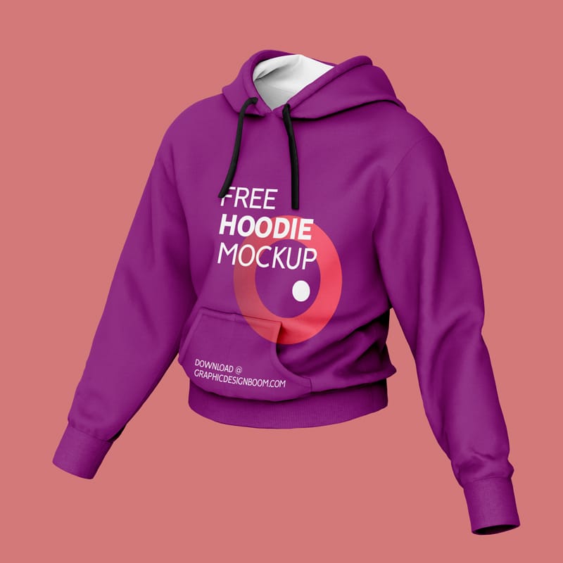Women Hoodie Mockup Template PSD