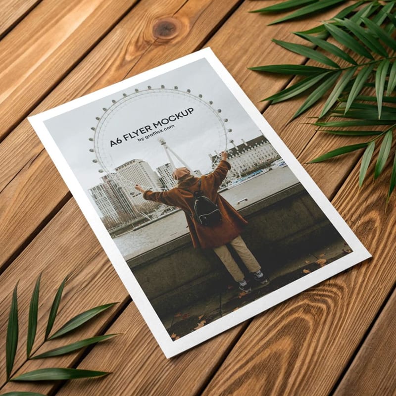 A6 Flyer Mockup PSD