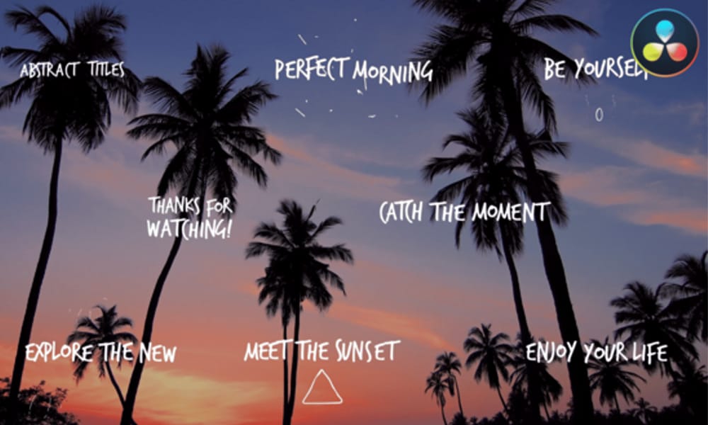 Abstract Scribble Titles for DaVinci Resolve