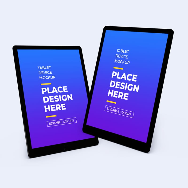 Apple iPad Tablet Mockup Template Set PSD