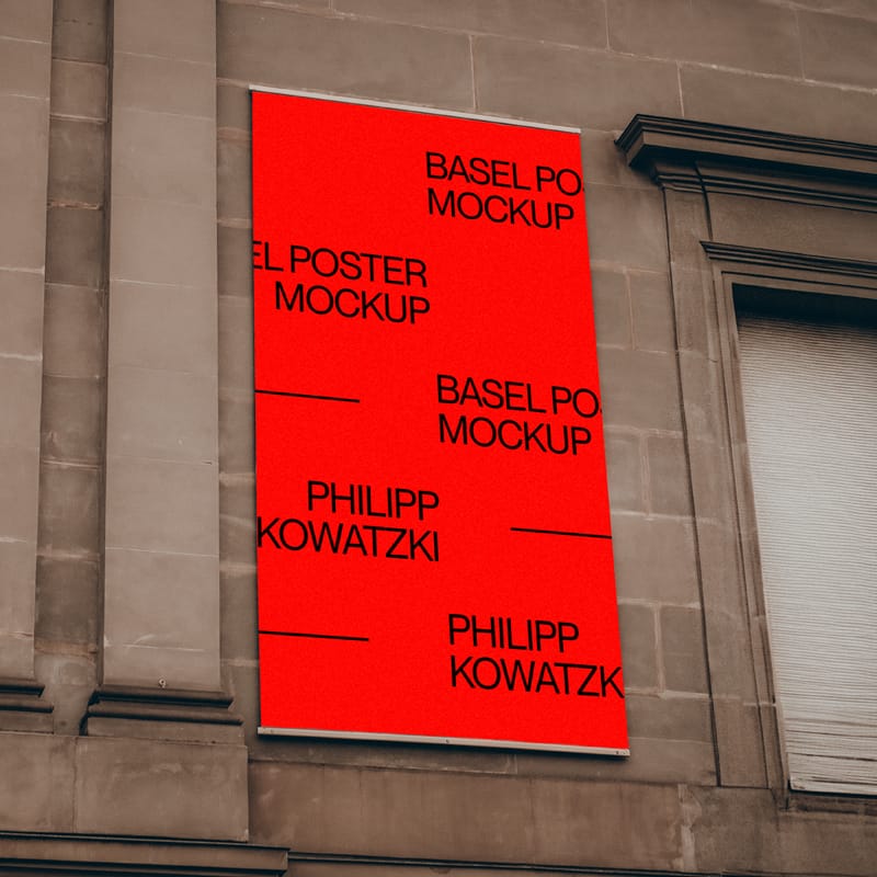 Basel Billboard Poster Mockup PSD