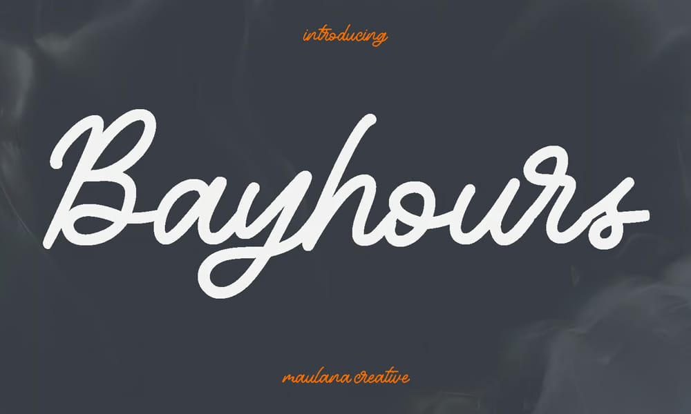 Bayhours Cursive Script Font