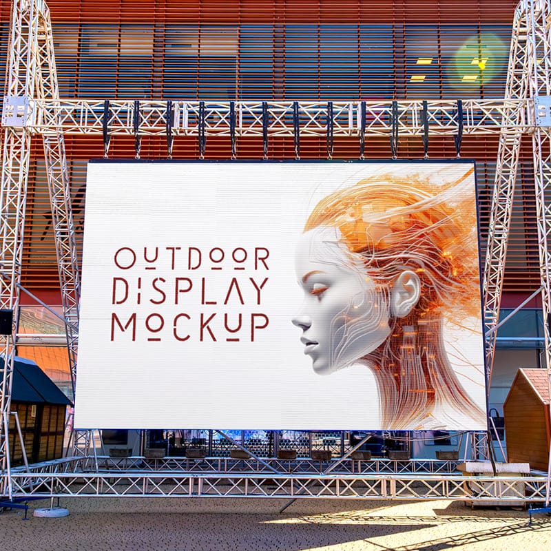 Big Outdoor Display Mockup PSD