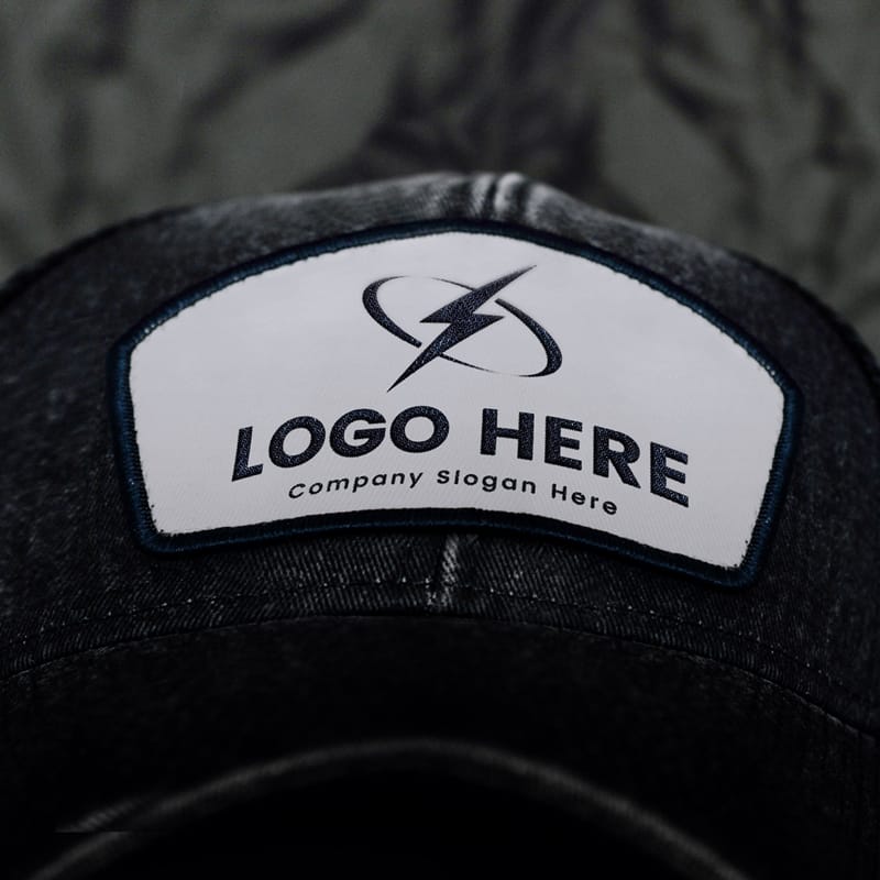 Black Hat Logo Mockup PSD