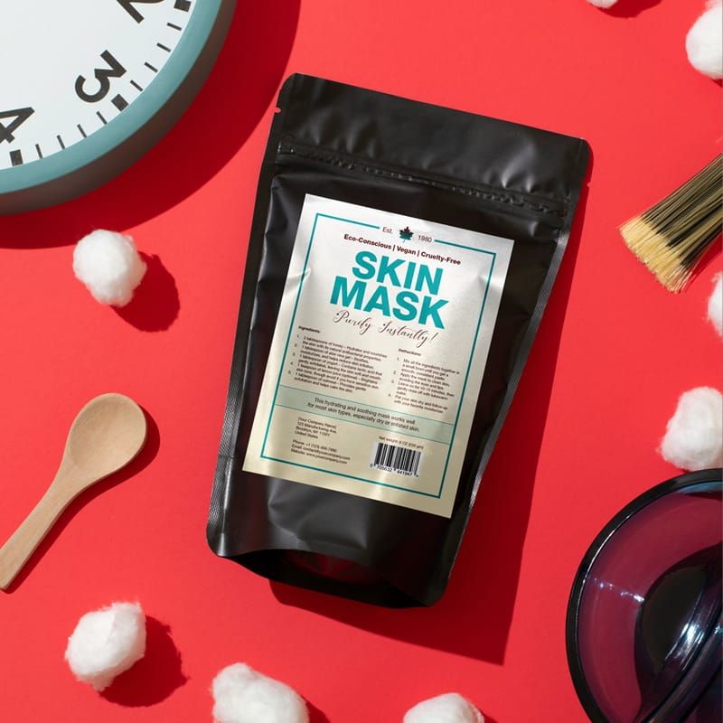 Black Stand-up Pouch Label Mockup PSD