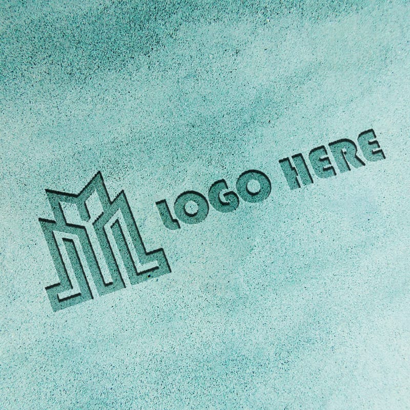 Blue Sand Logo Mockup PSD