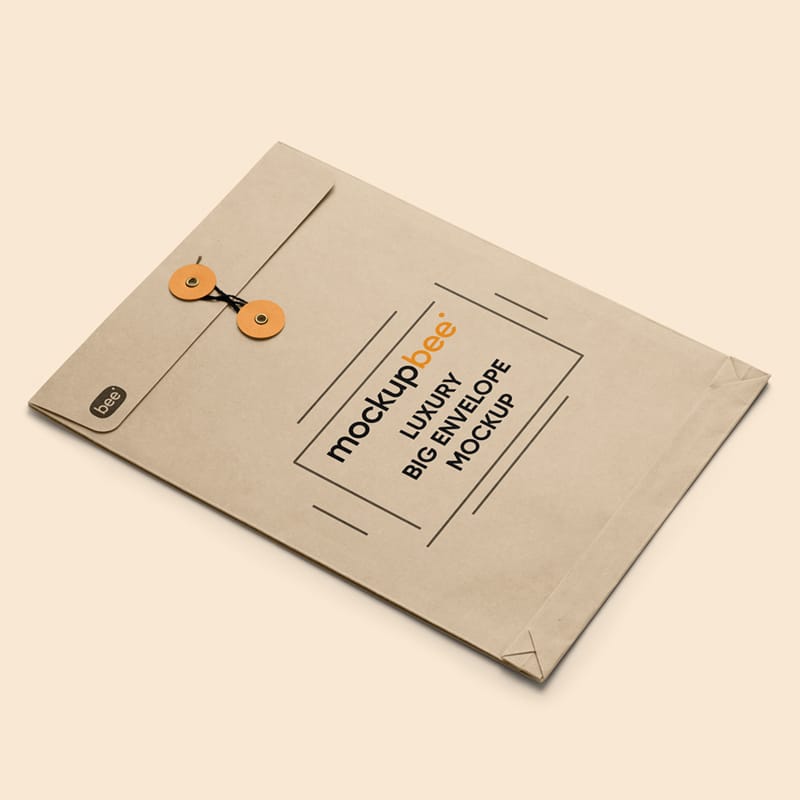Cardboard Envelope Mockup PSD