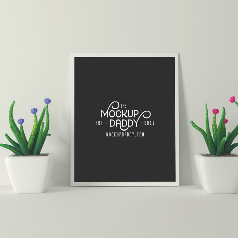 Clean Photo Frame Mockup PSD