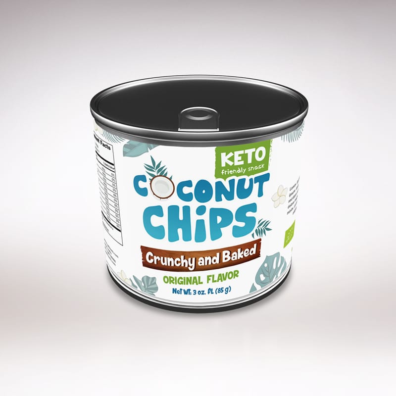 Coconut Chips Can Mockup PSD