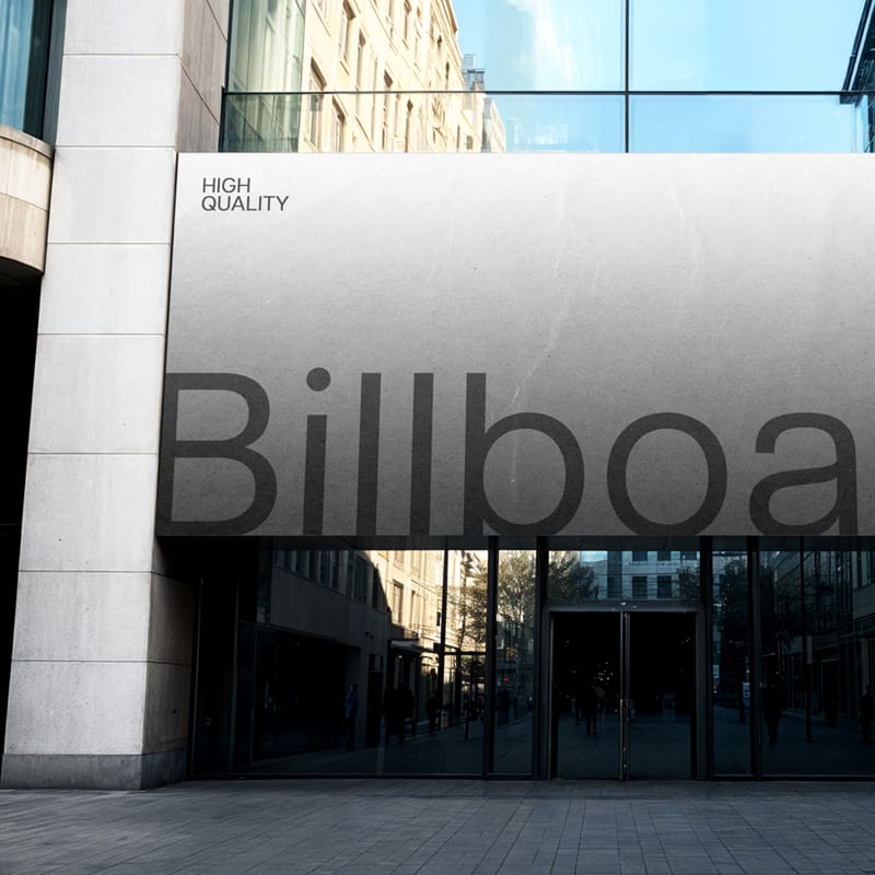 Concrete Building Banner Mockup PSD