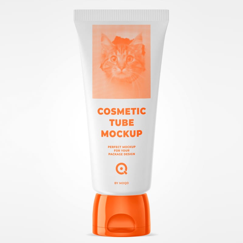 Cosmetic Cream Tube Mockup PSD