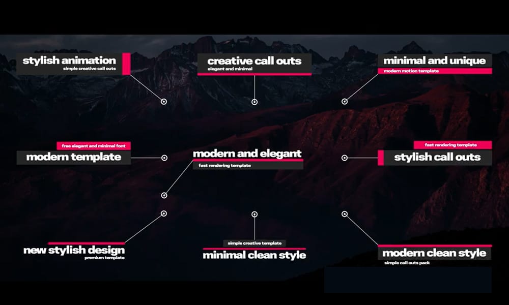 Creative Call Outs For DaVinci Resolve Template