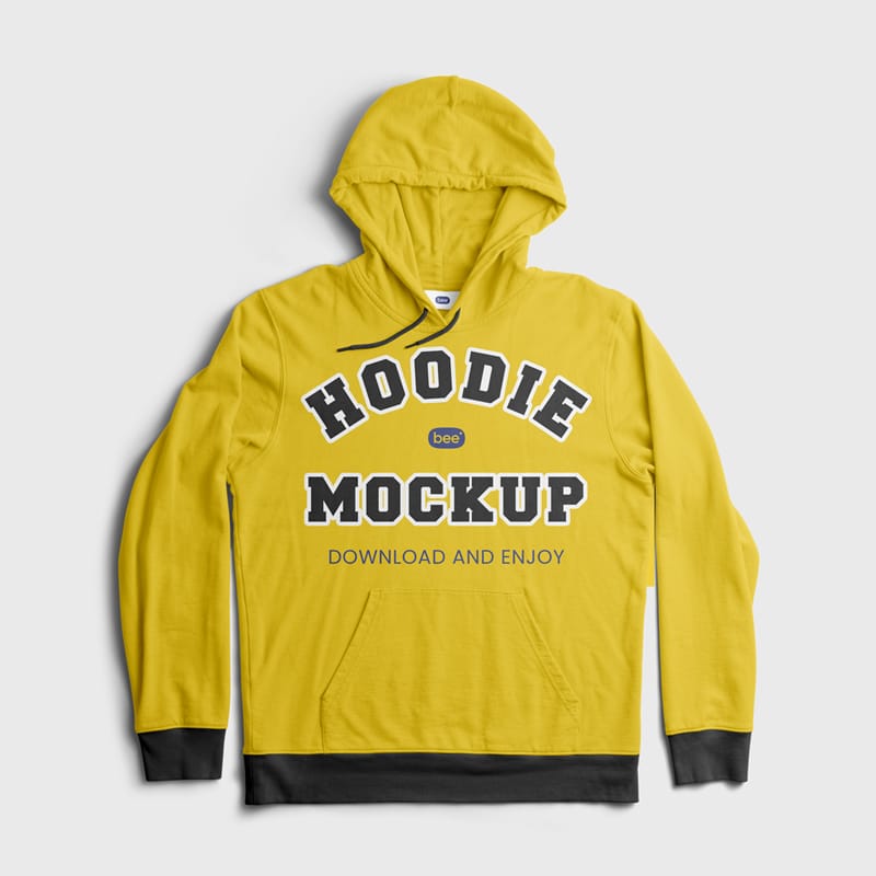 Crumpled Hoodie Mockup PSD