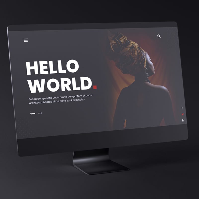 Desktop Mac Screen Mockup PSD