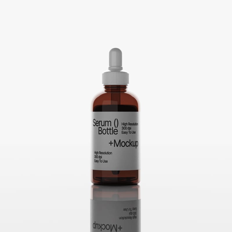 Dropper Bottle Serum Mockup PSD