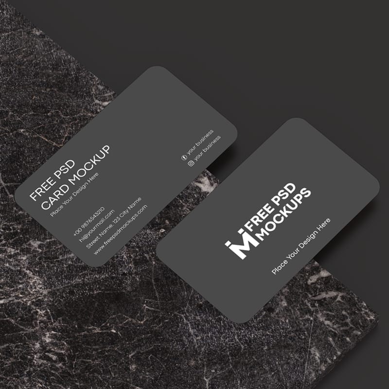 Elegant Business Card Mockup PSD