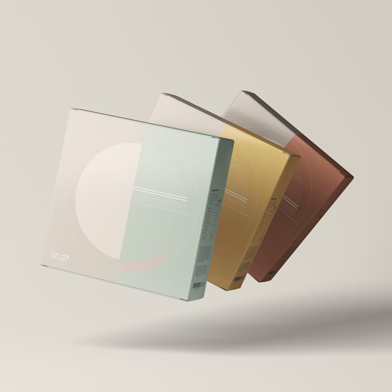 Floating Square Boxes Mockup PSD