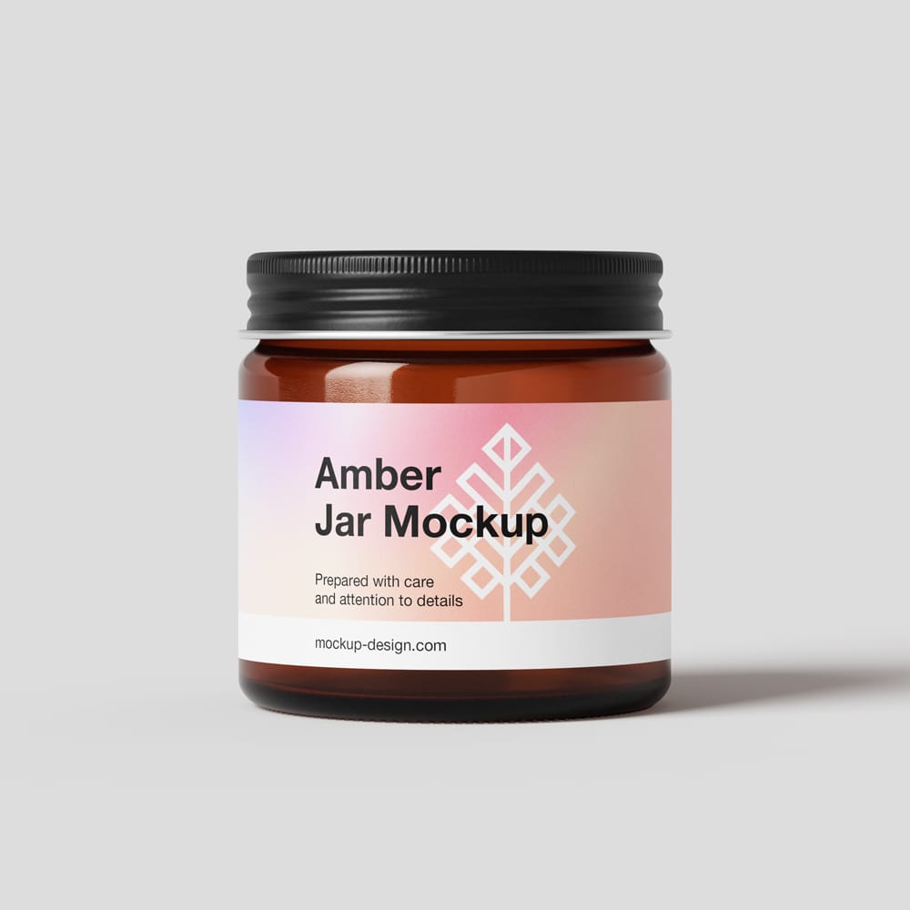 Free Amber Jar Mockup Collection PSD