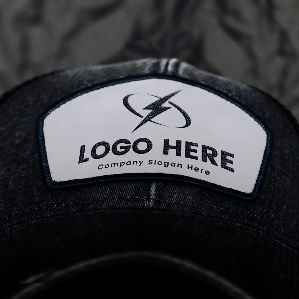 Free Black Hat Logo Mockup PSD