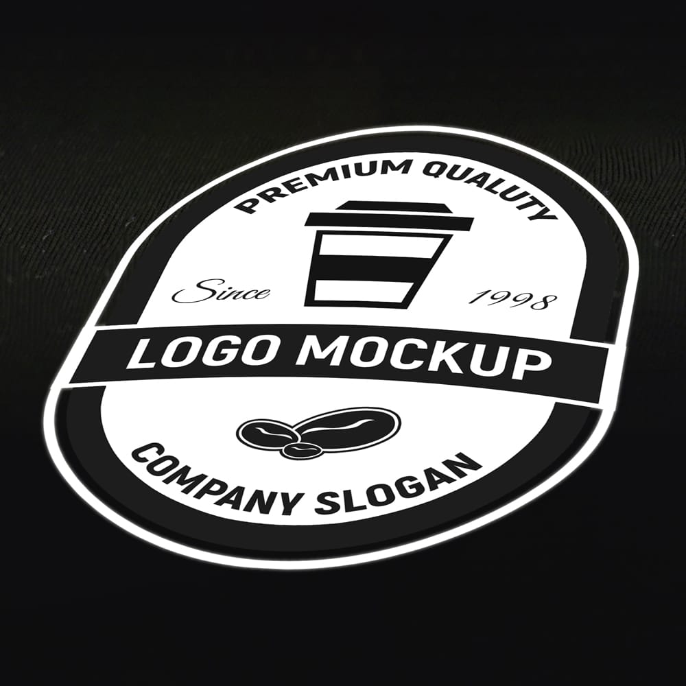 Free Close Badge Logo Mockup PSD