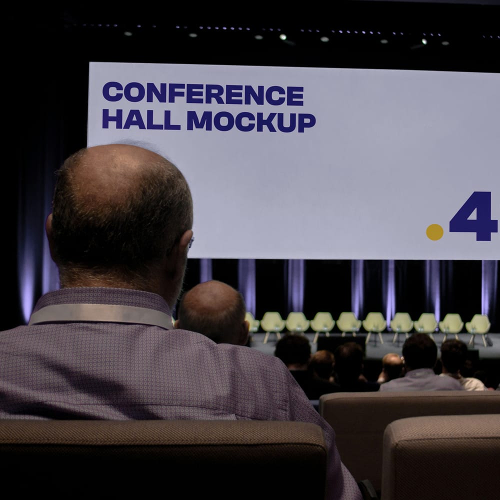 Free Conference Hall Mockup PSD