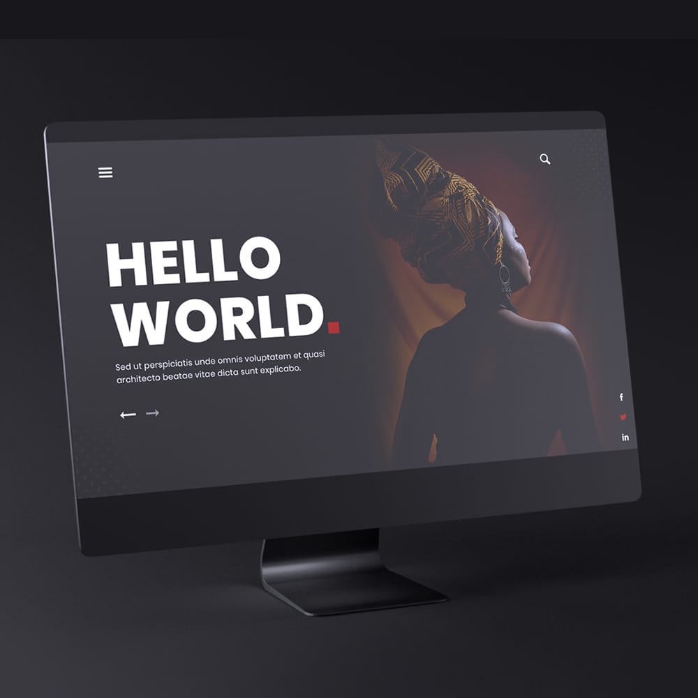 Free Desktop Mac Screen Mockup PSD