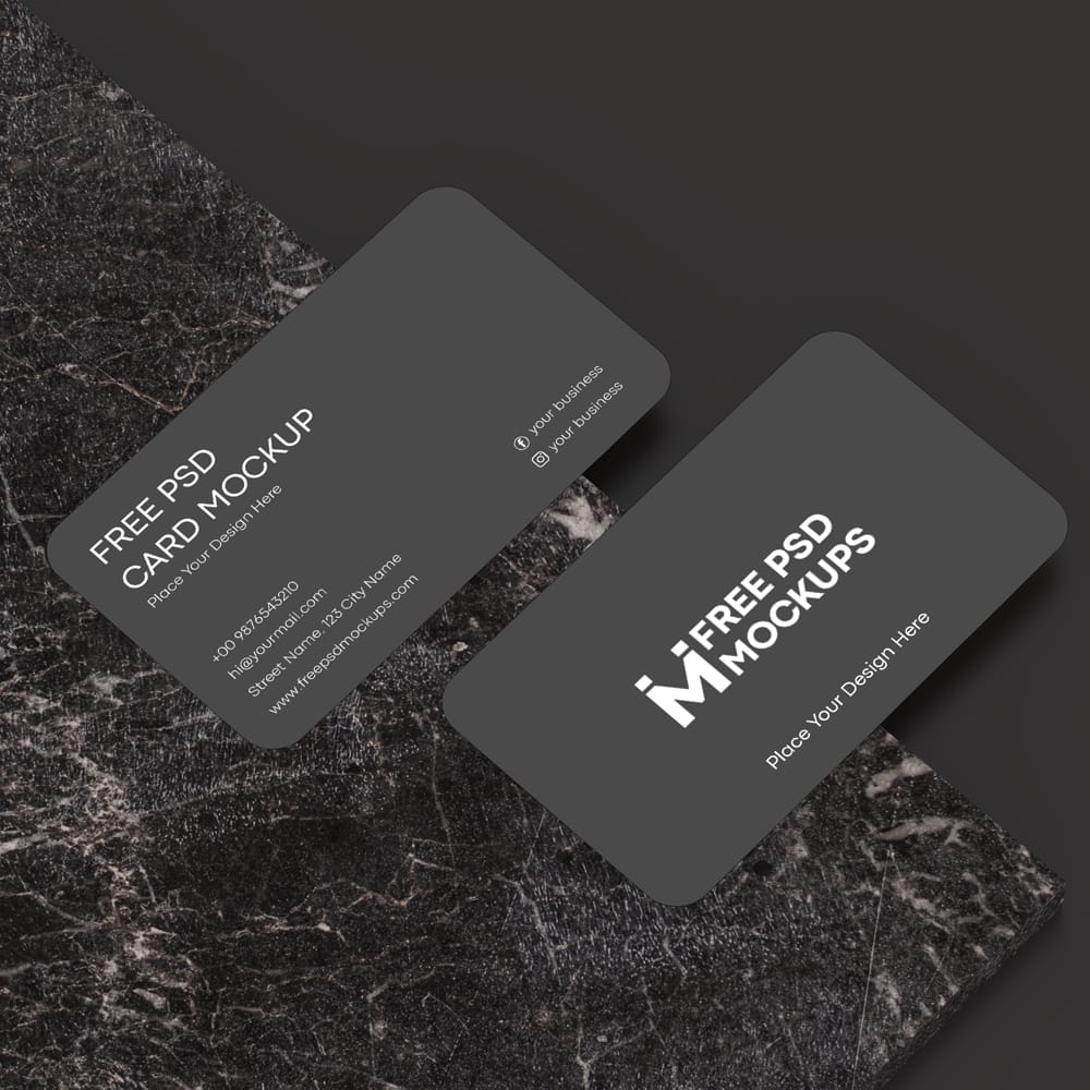 Free Elegant Business Card Mockup PSD